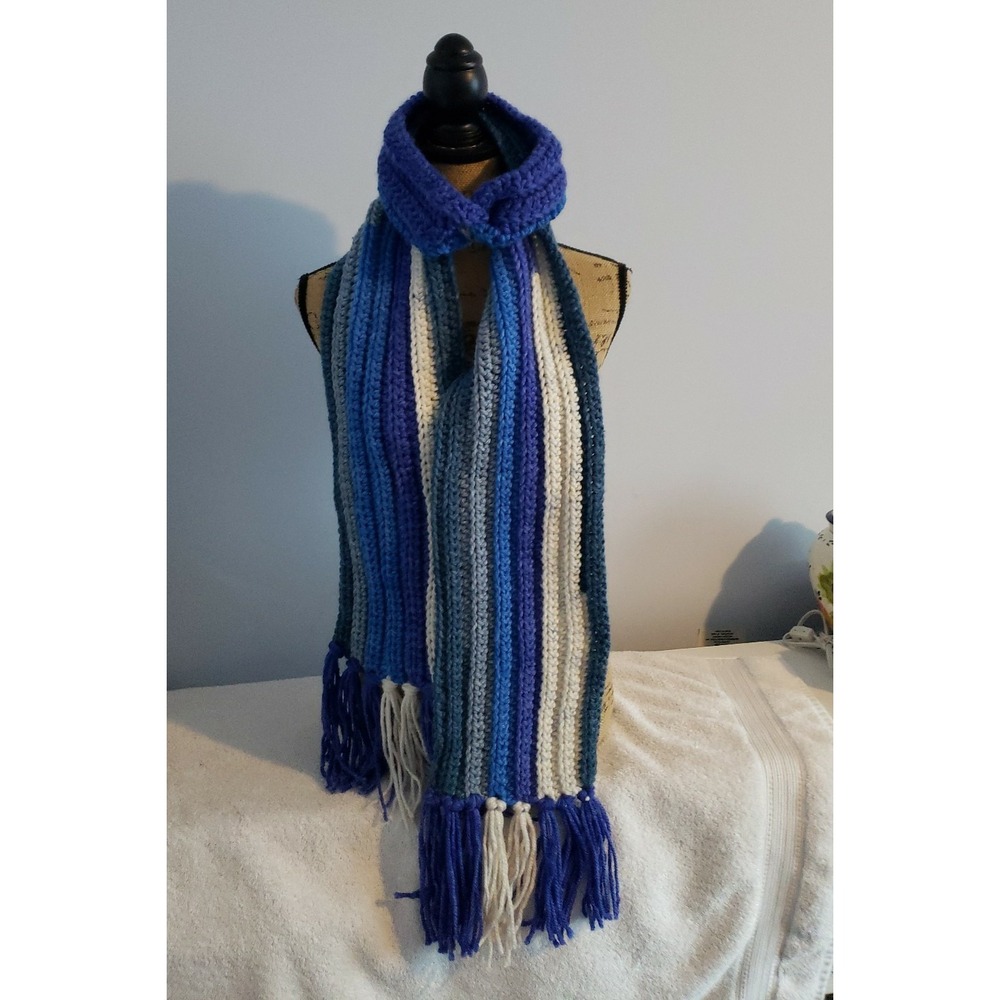 Homemade knitted scarf‎ and head band